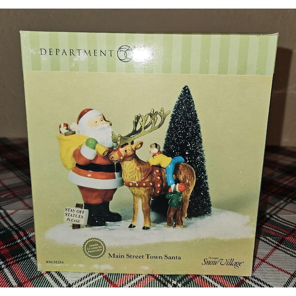 Department 56 "Main Street Town Santa" The Original Snow Village Holiday Decor